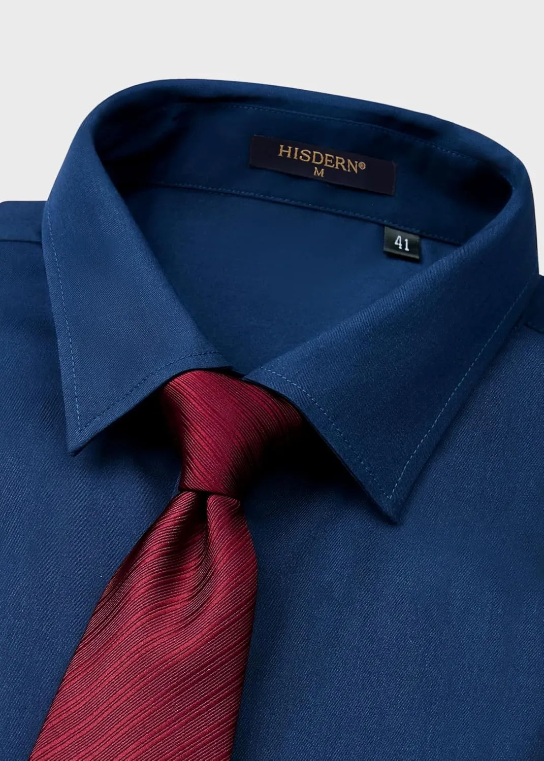 HISDERN Mens Short Sleeve Dress Shirts Solid Wrinkle Free Formal Summer Shirt Business Casual Stretch Button Down Shirts