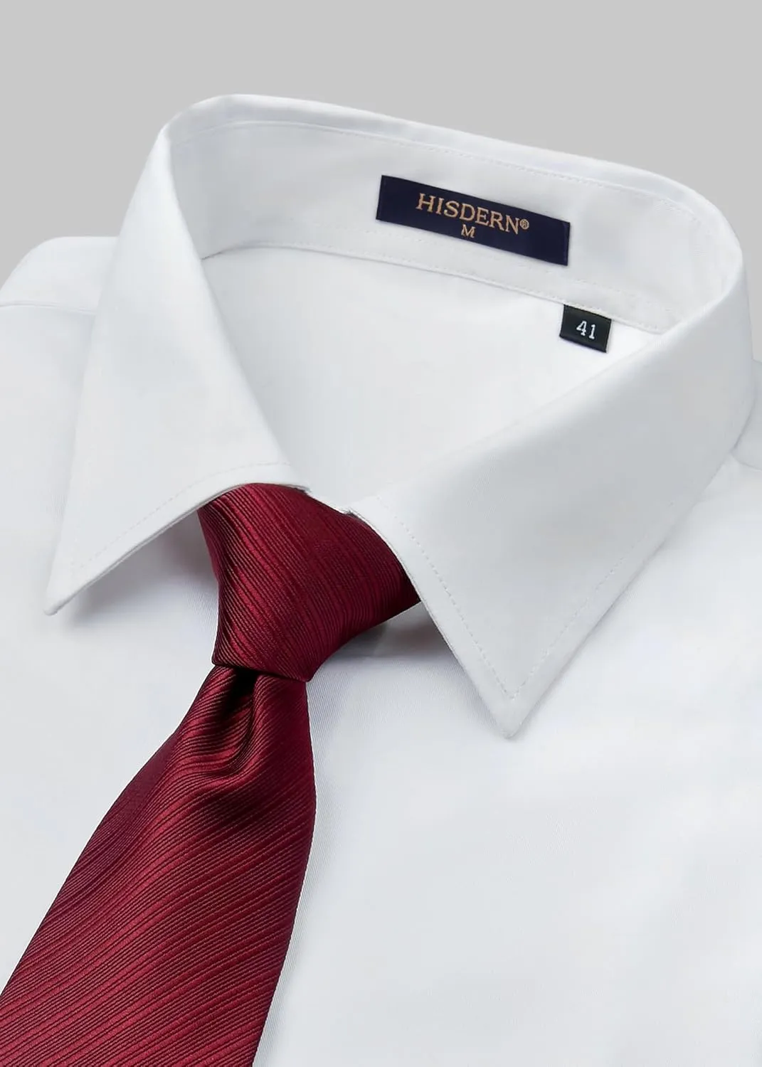HISDERN Mens Short Sleeve Dress Shirts Solid Wrinkle Free Formal Summer Shirt Business Casual Stretch Button Down Shirts