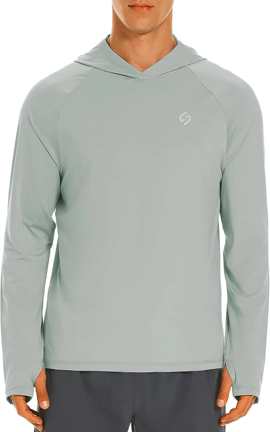 HODOSPORTS Mens UPF 50  Rash Guard Long Sleeve Swim Shirts Sun Protection Hoodie Shirt UV SPF Quick Dry T-Shirts