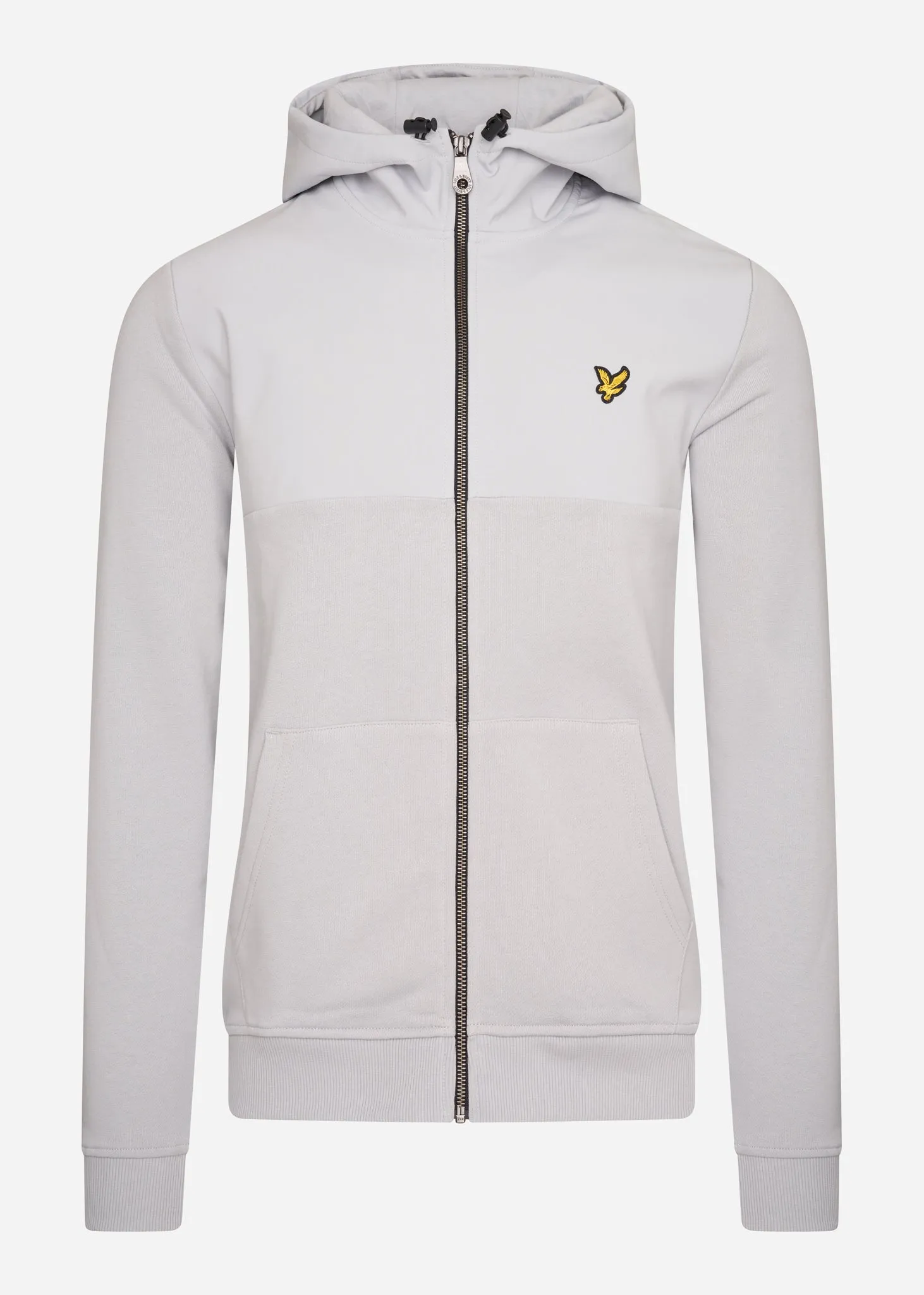 Hoodie aus Softshell-Jersey mit Reiverschluss - grauer Nebel