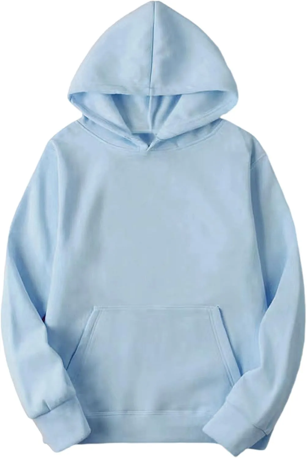 Hoodie for Women Long Sleeve Fleece Oversized Pullover Tops Long Sleeve Drop Shoulder Pocket Blouses Preppy Clothes