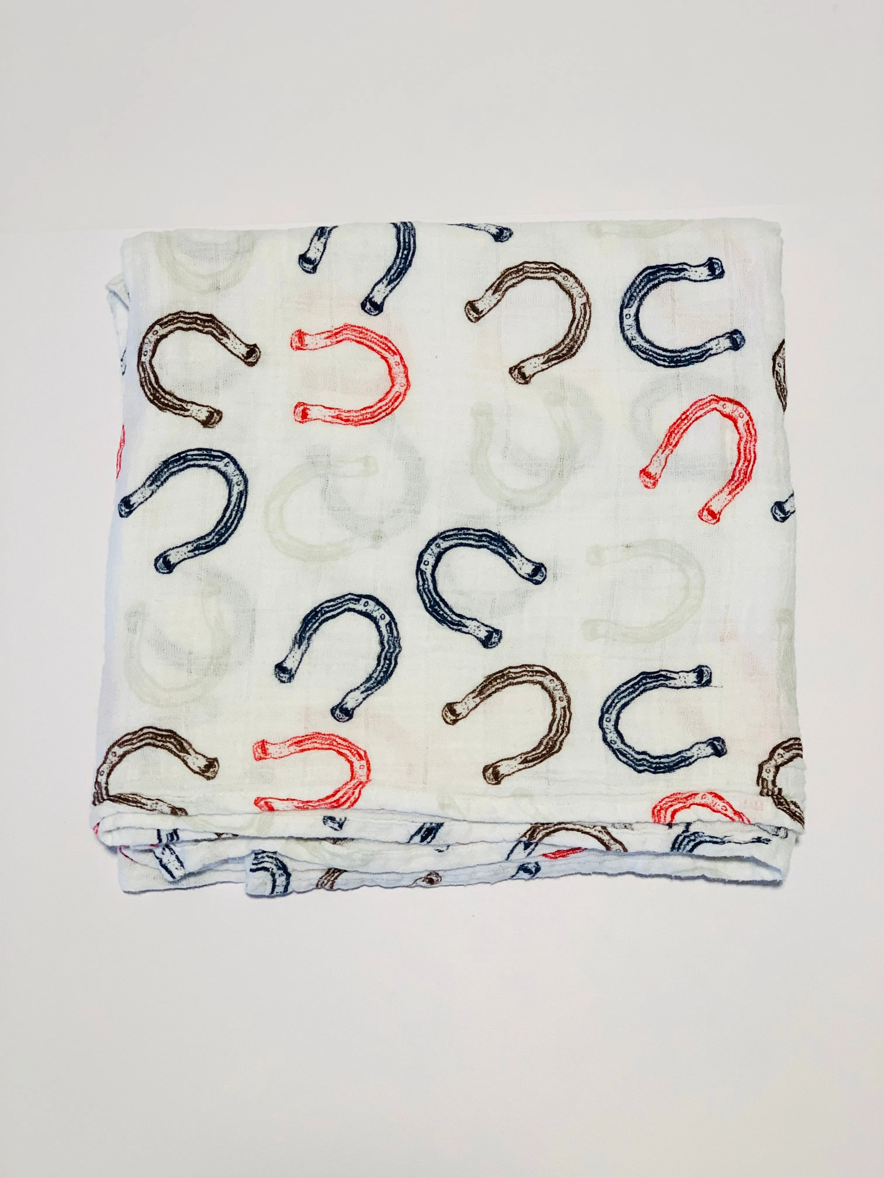 Horse shoes cotton muslin wrap