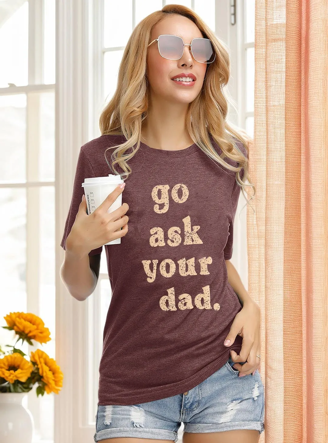 IRISGOD Womens Mom Shirt Summer Funny Short Sleeve Mommy Graphic Tees T-Shirts