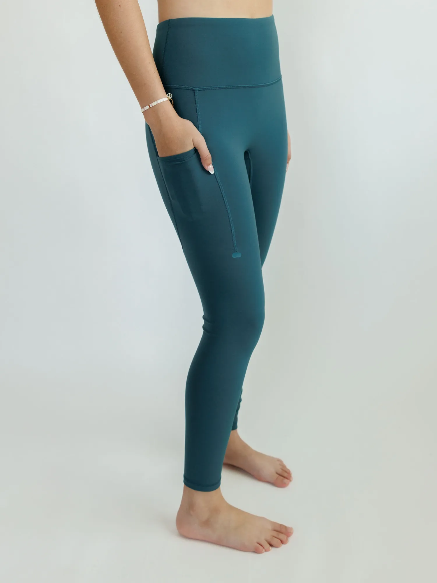 Jade Green "Marina" High Rise Pocket Legging