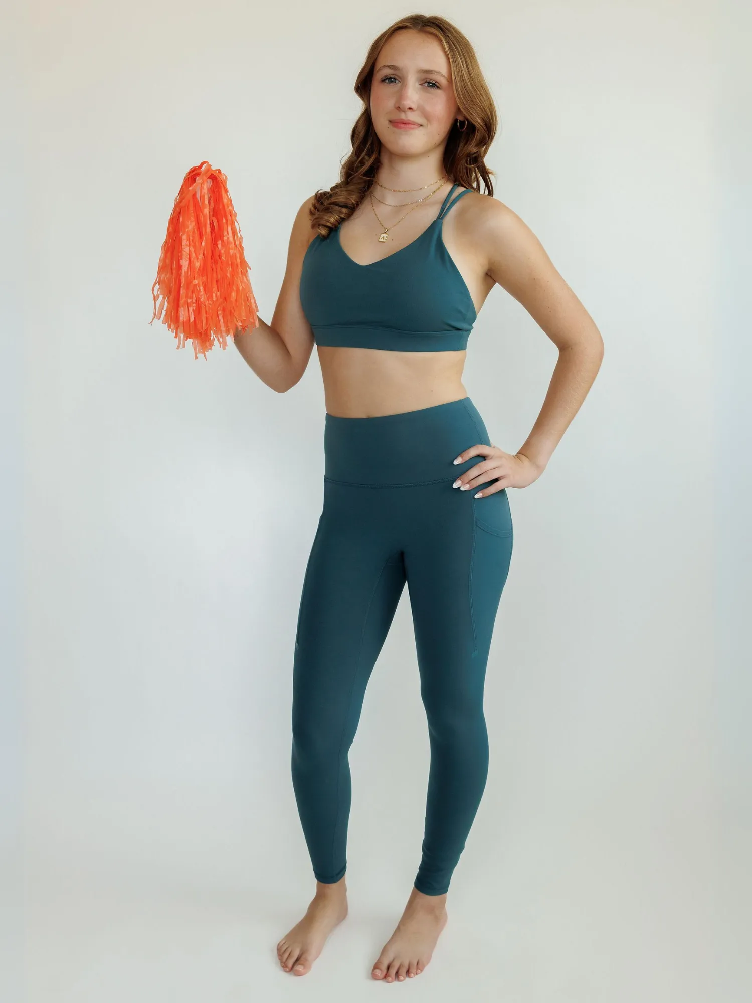 Jade Green "Marina" High Rise Pocket Legging