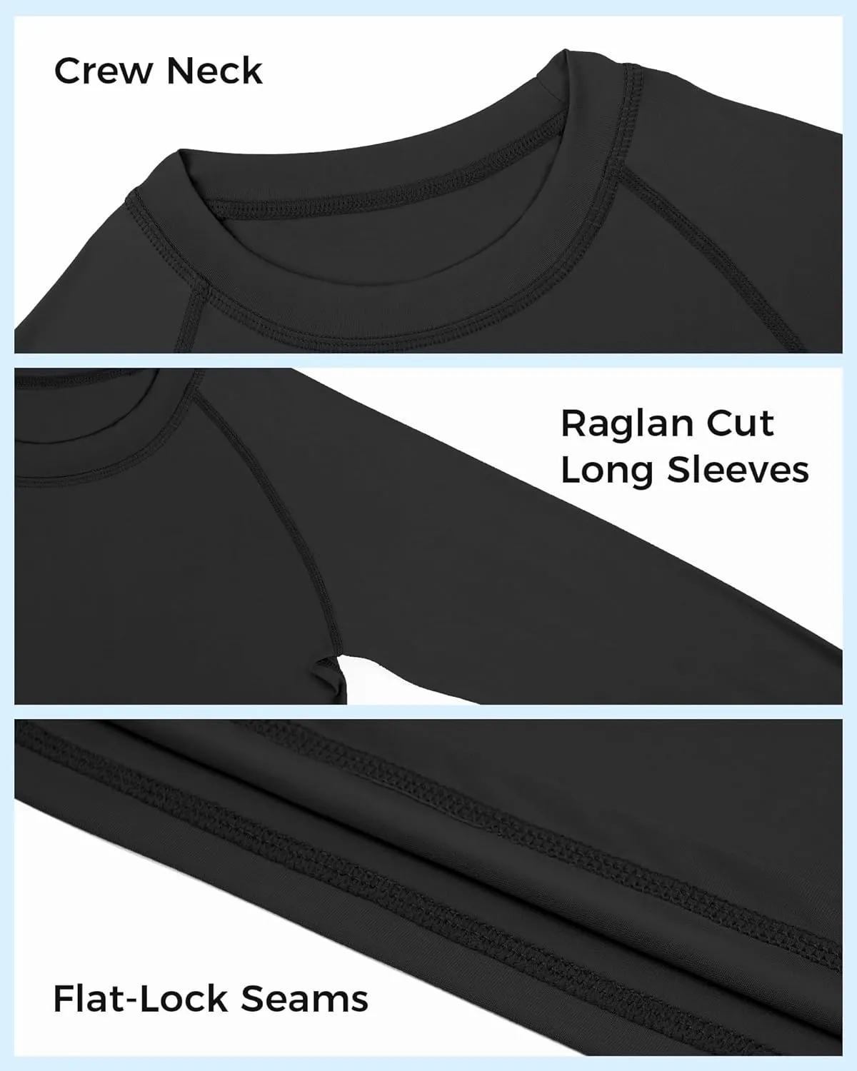 JOCMIC Boys Rash Guard Long Sleeve Swim Shirt UPF 50  Sun Protection Quick Dry Swimming Shirt for Kids