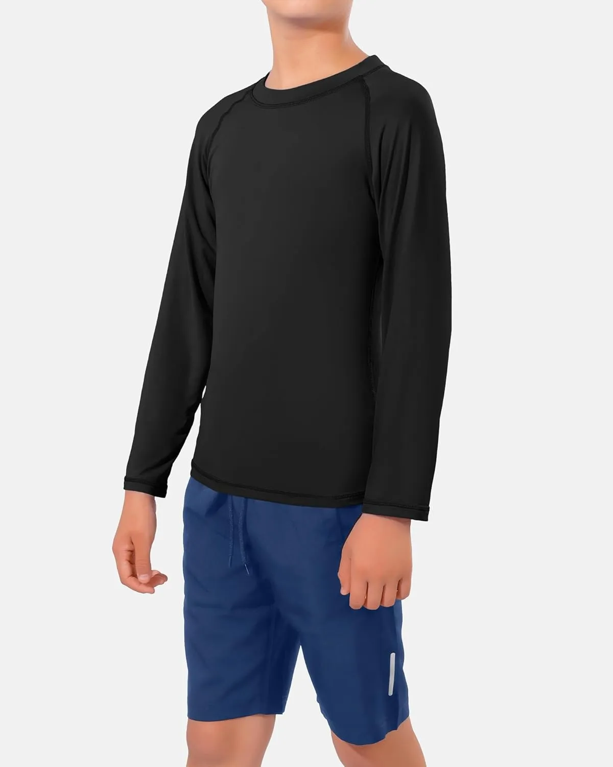 JOCMIC Boys Rash Guard Long Sleeve Swim Shirt UPF 50  Sun Protection Quick Dry Swimming Shirt for Kids