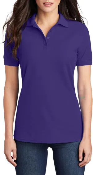 JustBlanks Womens Polo Shirt Short Sleeve Polo Shirts  Regular Fit Pique Polo Shirts for Women 4-Button Polo Tee