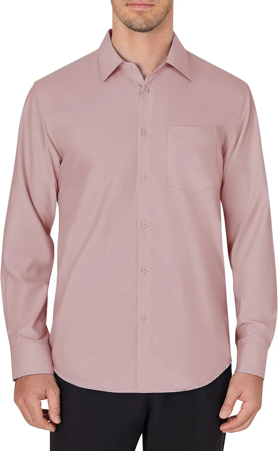 J.VER Men's Dress Shirts Wrinkle Free Long Sleeve Formal Shirt Solid Business Casual Button Down Shirts for Wedding Prom
