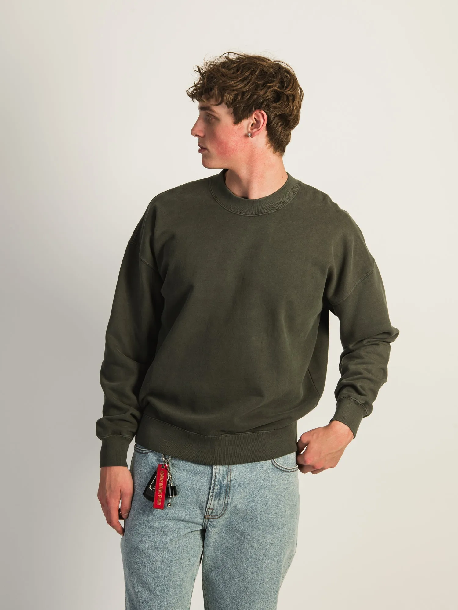 KOLBY RELAXED FIT CREW - FOREST