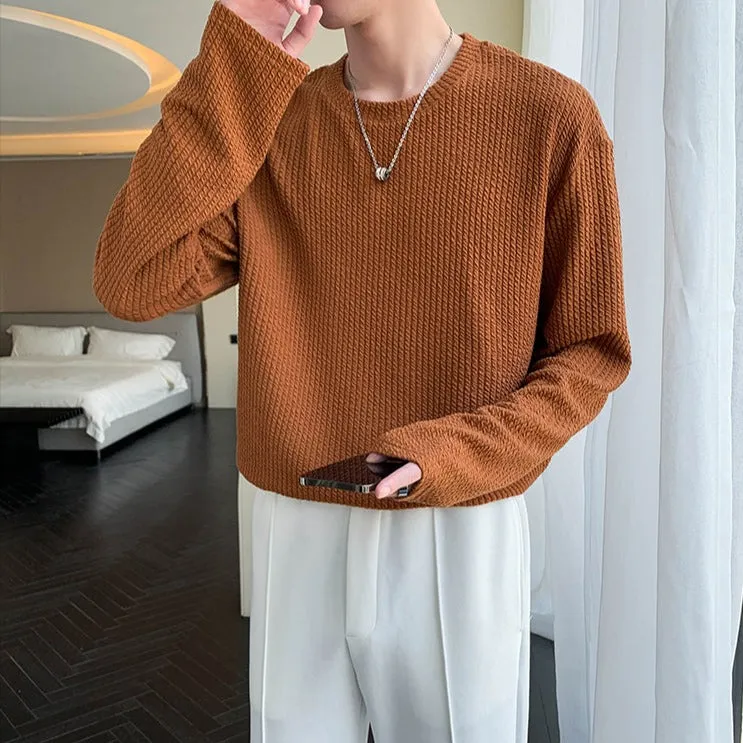 [Korean Style] 6 Colors Long Sleeved Knit Sweatshirts