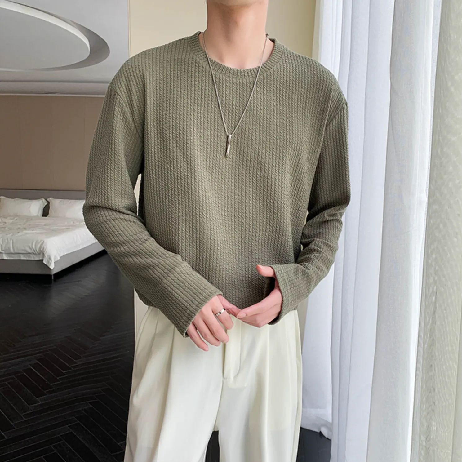 [Korean Style] 6 Colors Long Sleeved Knit Sweatshirts