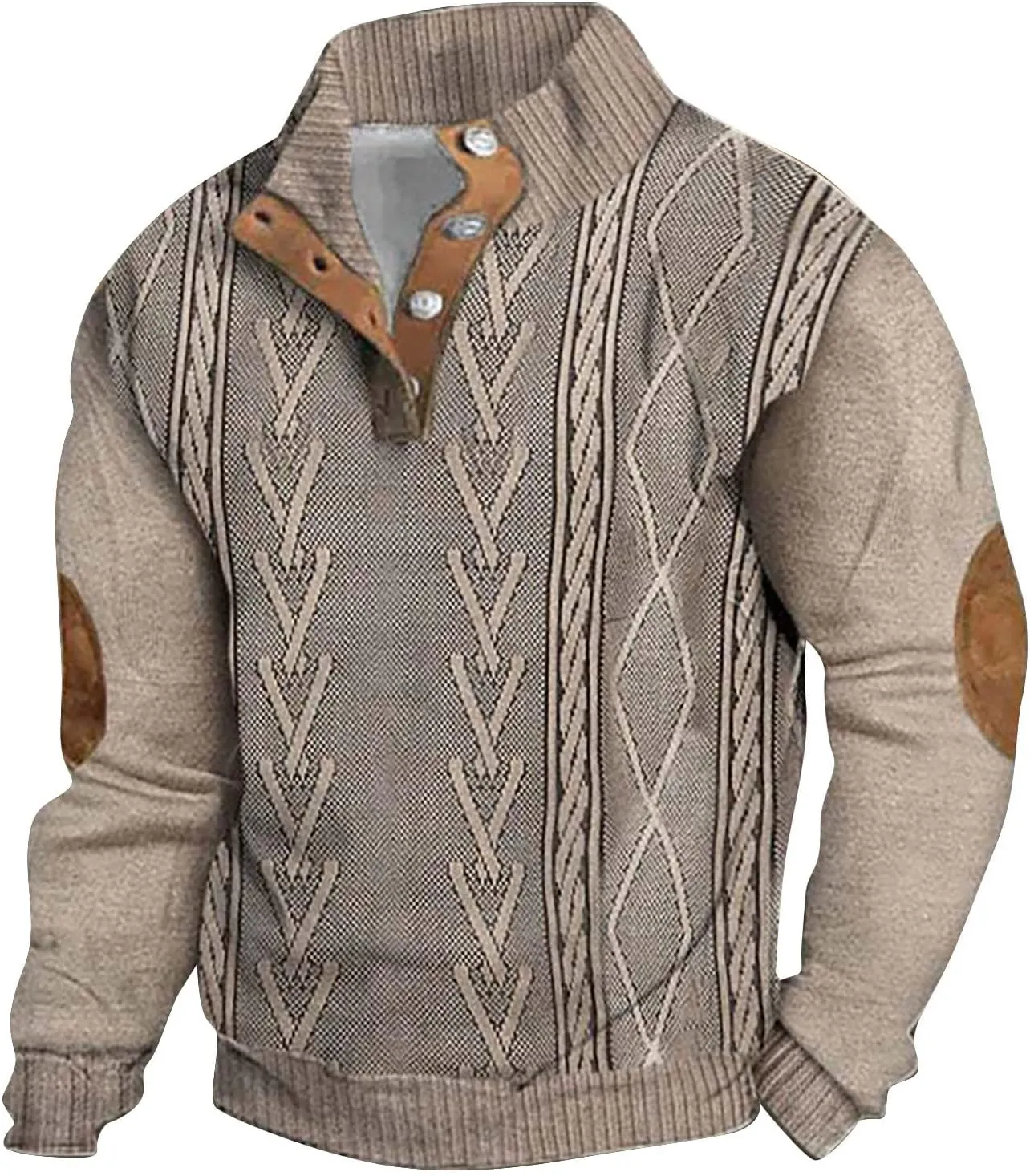 LCMTWX Long Sleeve Sweatshirts Collar Button Sweatshirt 1/4 Top Button Long Sleeve Jacket Outdoor Fashion Sweater Henry