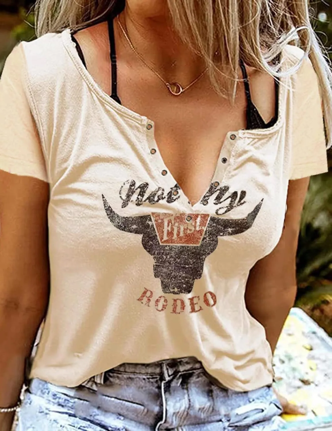 Let 'er Rip Cowboy T-Shirt Tee Women Casual Country Music Short Sleeve Tees Tops