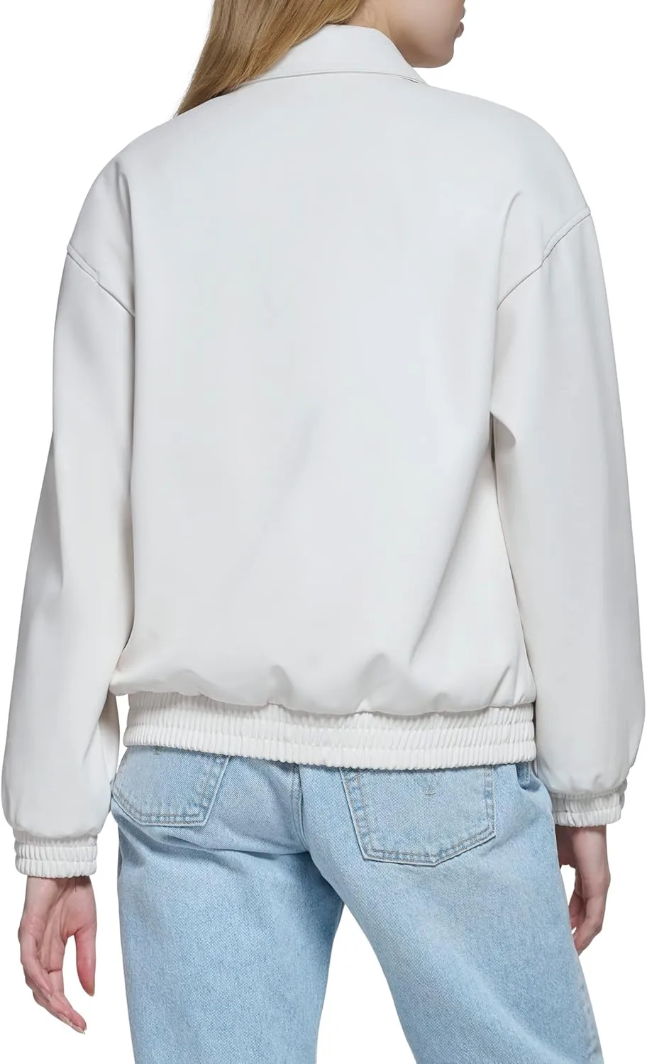 Levi's Women's Faux Leather Lightweight Dad Bomber Jacket