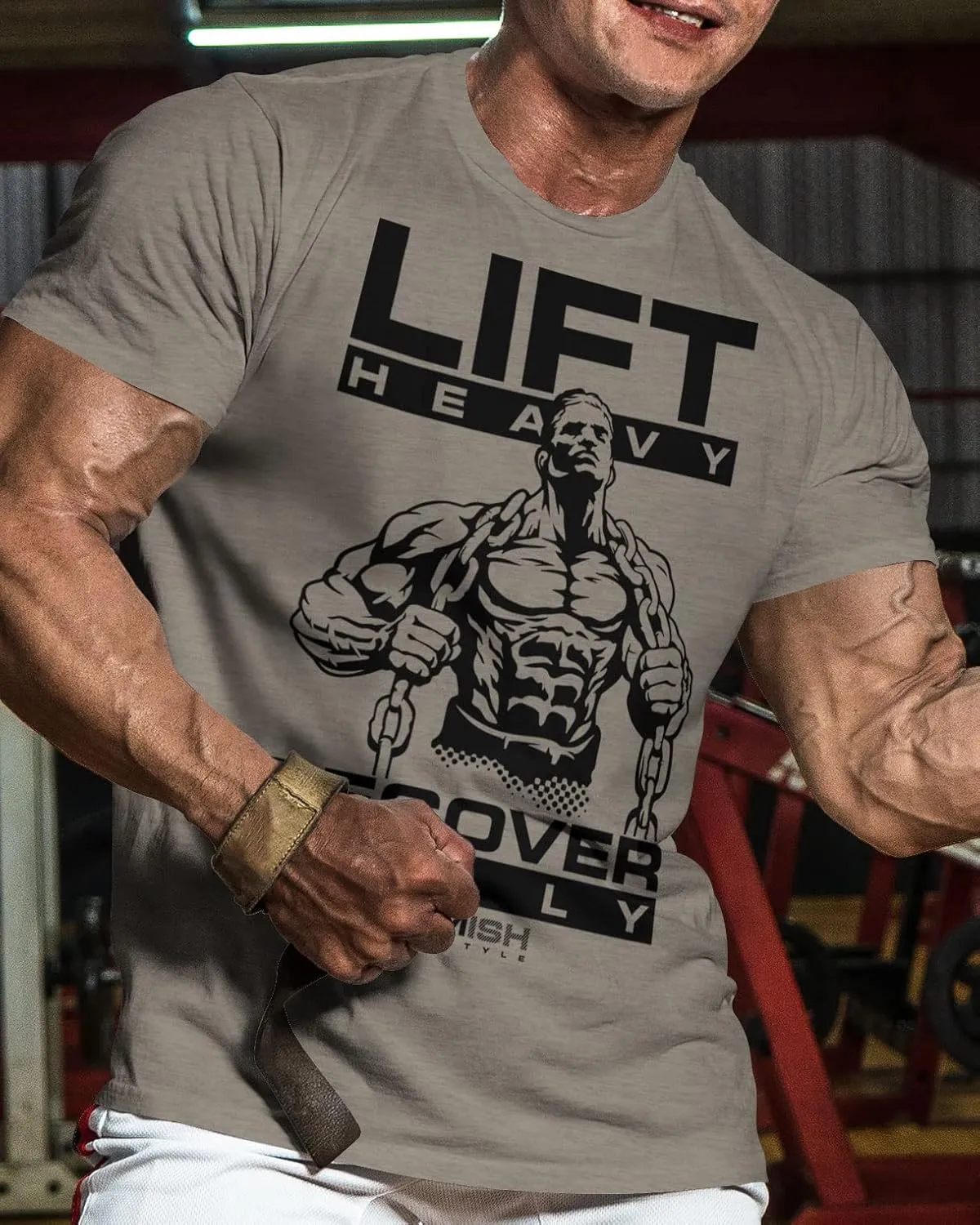 Lift Heavy Recover Fully T-Shirts for Workout, Funny Gym Shirt for Men
