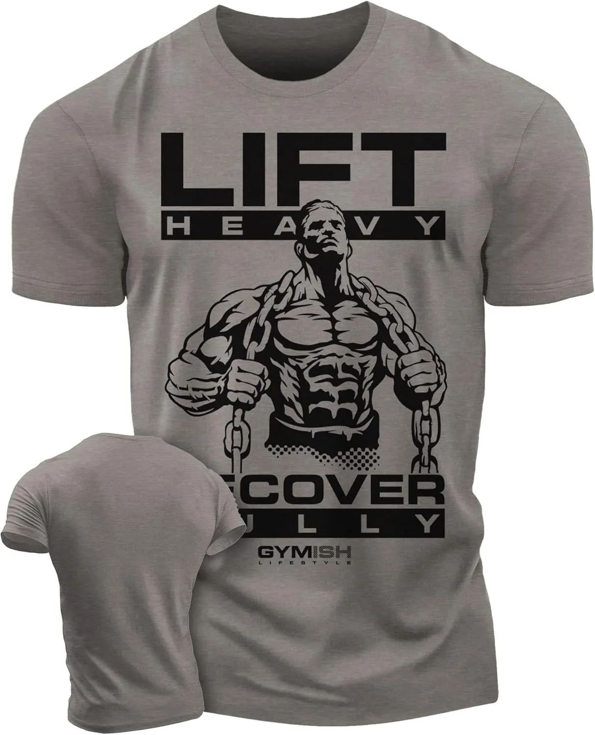 Lift Heavy Recover Fully T-Shirts for Workout, Funny Gym Shirt for Men