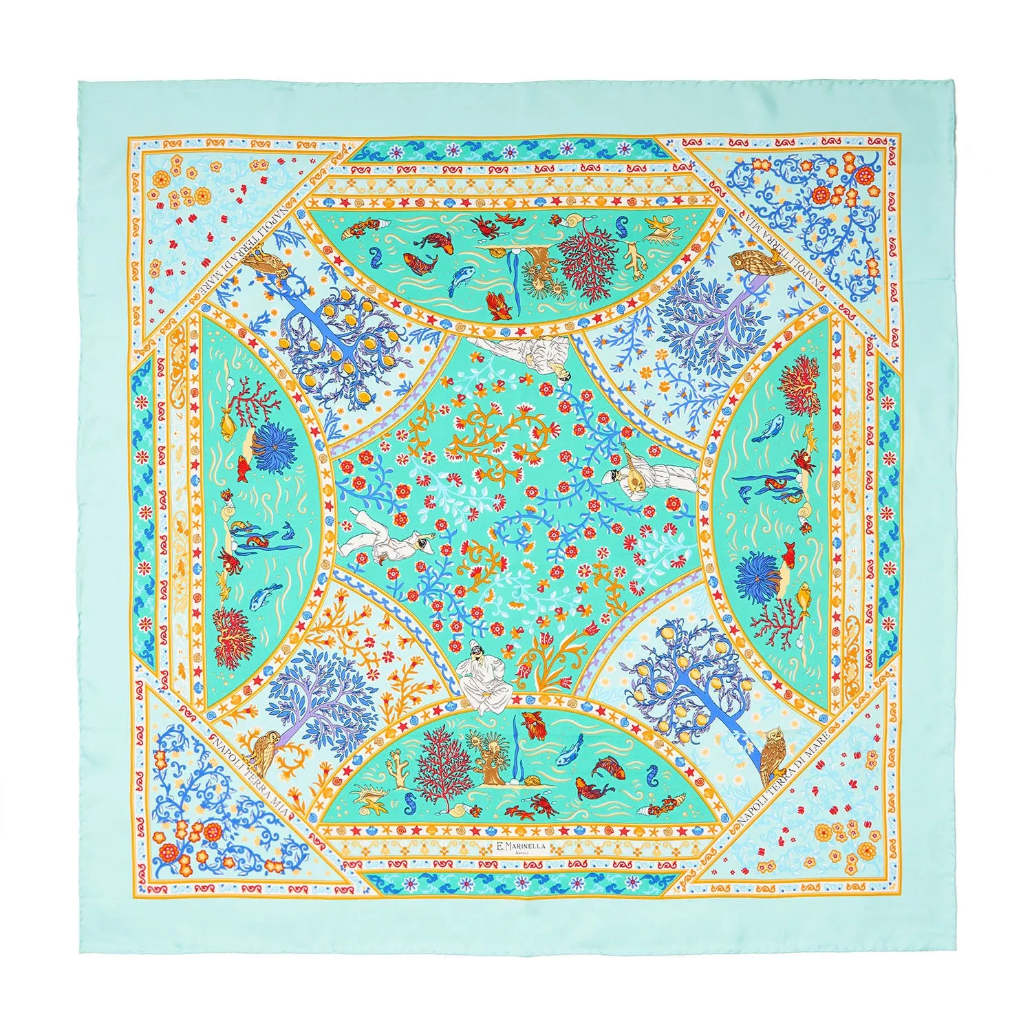LIGHT GREEN SILK SCARF 90