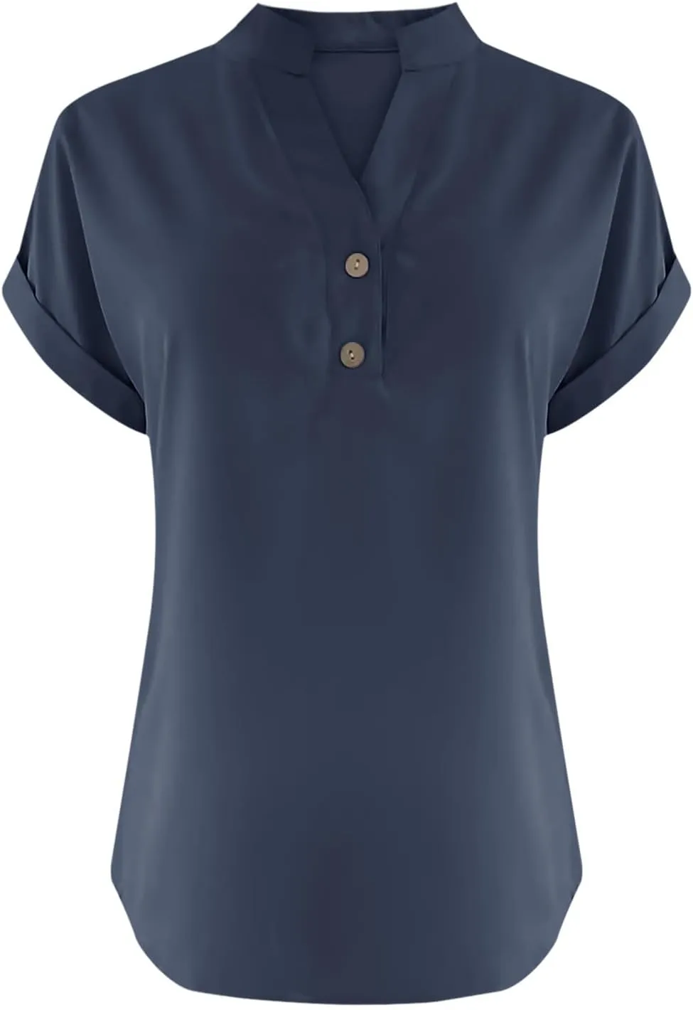 Linen Shirts for Women V Neck Cap Sleeve Summer Tops 2025 Women Casual Button Down Shirts Solid Business Work Blouses