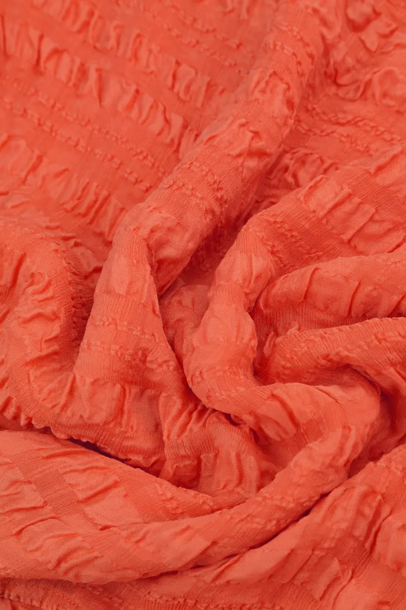 Living Coral Light Silk Scarf