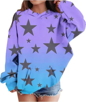 long sleeve shirts for girls Cute Hoodies for Tween Girls Long Sleeve Star Graphic Oversized Sweatshirts Cute Fall Pullover Tops Comfy Winter Outfits sweatshirts for teen girls Beige 13 Years