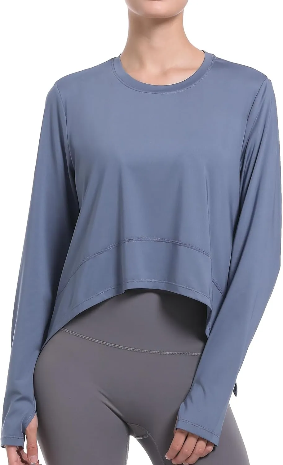 Long Sleeve Shirts for Women with Thumb Hole UPF 50  Workout Tops Flowy Athletic Shirts UV Protection Outdoor Clothing