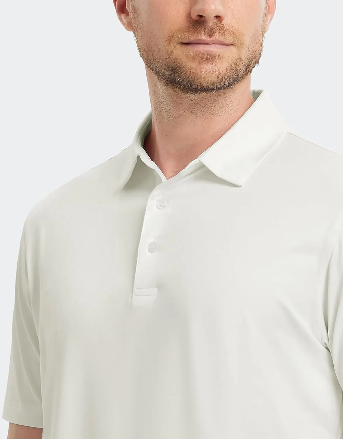 M MAELREG Golf Shirts for Men Dry Fit Moisture Wicking Performance Solid Collared Casual Mens Polo Shirts Short Sleeve