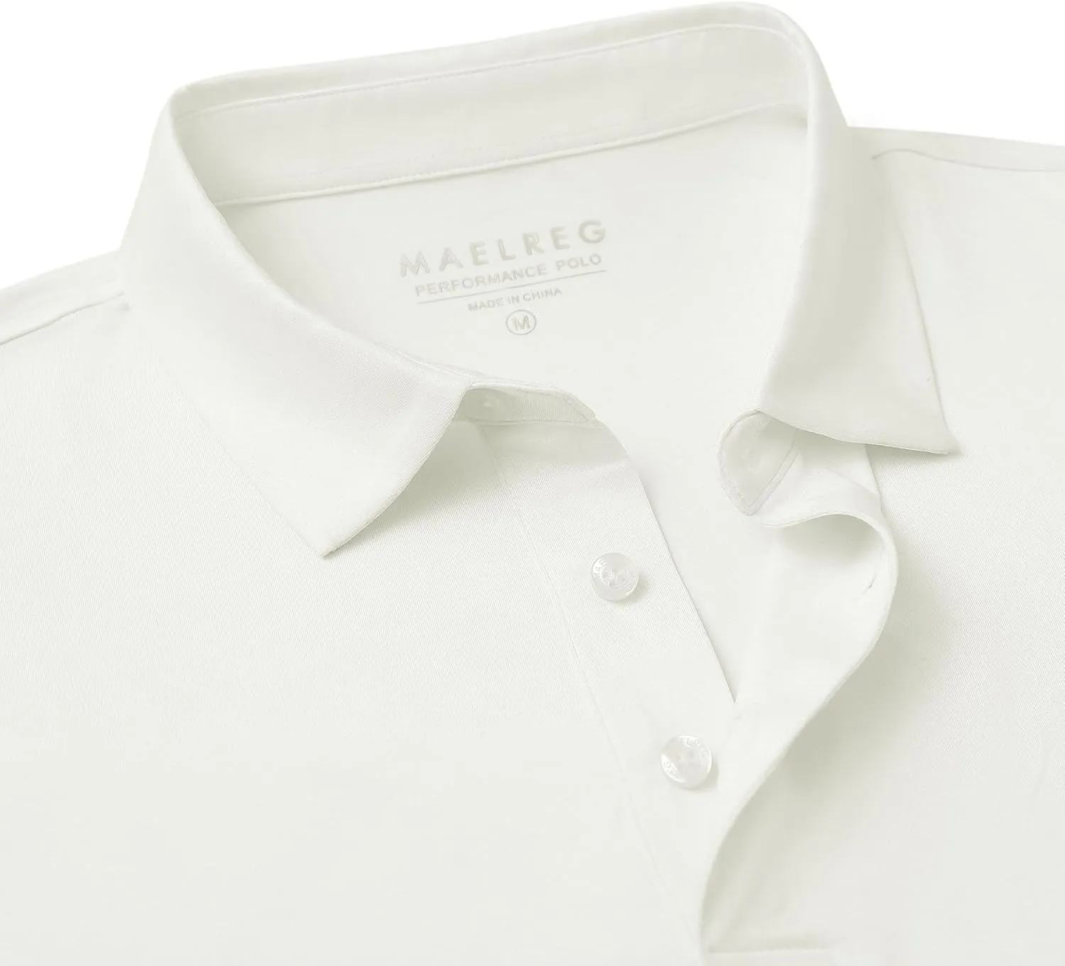 M MAELREG Golf Shirts for Men Dry Fit Moisture Wicking Performance Solid Collared Casual Mens Polo Shirts Short Sleeve
