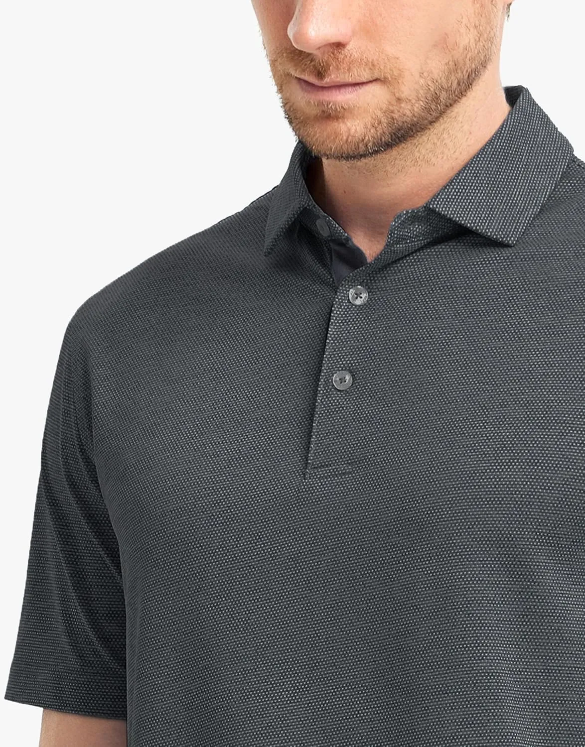M MAELREG Golf Shirts for Men Dry Fit Short Sleeve Performance Moisture Wicking Heather Jacquard Active Mens Polo Shirts