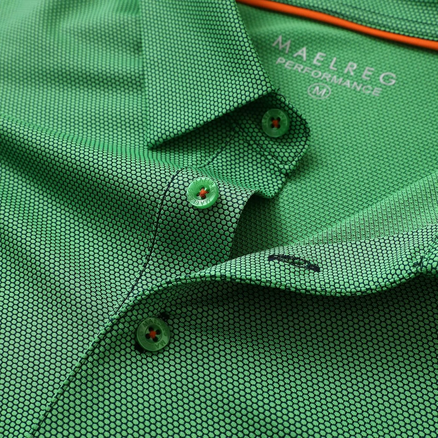 M MAELREG Golf Shirts for Men Dry fit Sports Jacquard Lightweight Performance Texture Short Sleeve Collared Polo Shirts