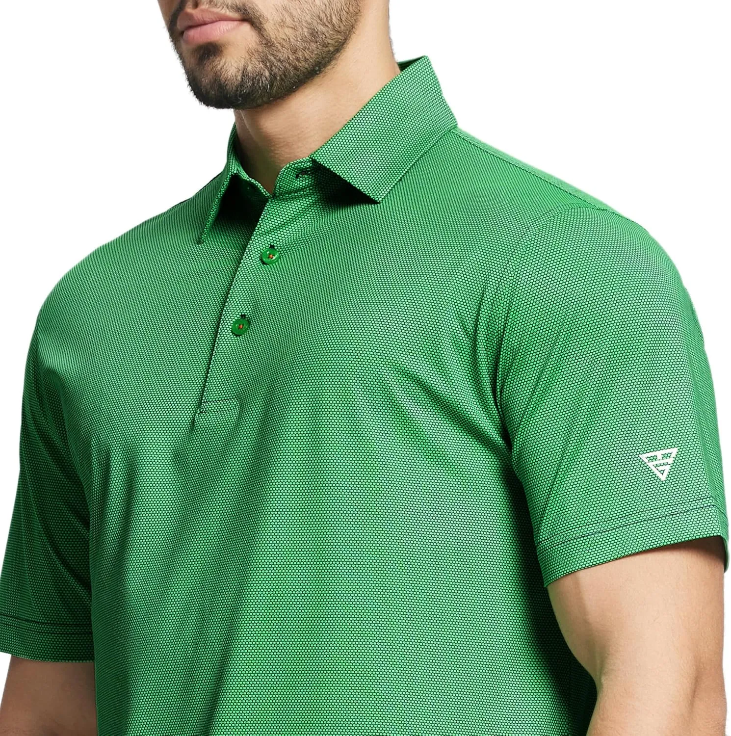 M MAELREG Golf Shirts for Men Dry fit Sports Jacquard Lightweight Performance Texture Short Sleeve Collared Polo Shirts