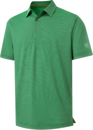 M MAELREG Golf Shirts for Men Dry fit Sports Jacquard Lightweight Performance Texture Short Sleeve Collared Polo Shirts