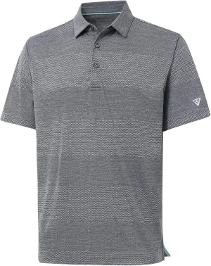 M MAELREG Golf Shirts for Men Heather Jacquard Performance Lightweight Moisture Wicking Active Casual Mens Polo Shirts