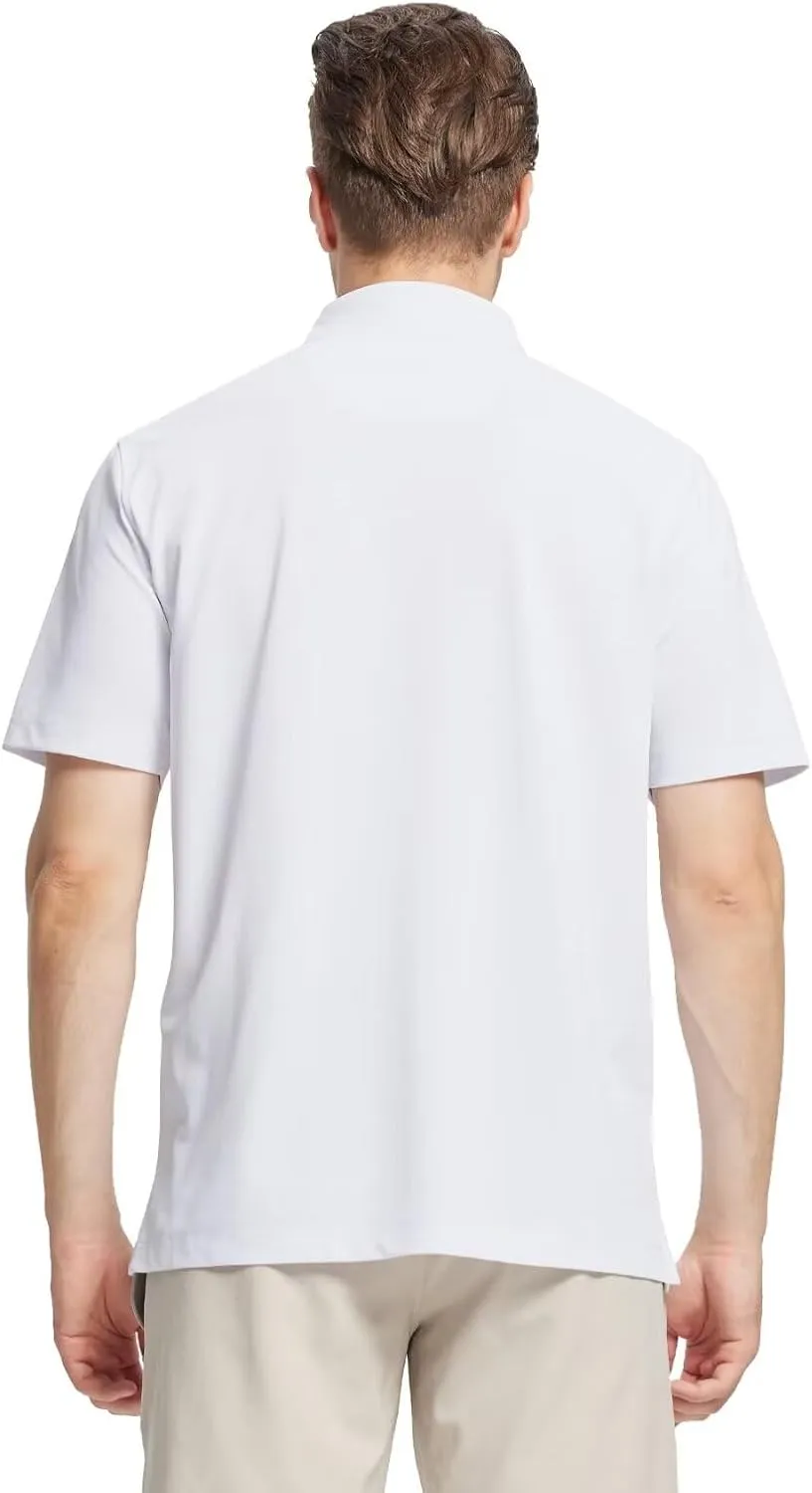 M MAELREG Golf Shirts for Men Short Sleeve Performance Dry Fit Lightweight Moisture Wicking Pique Casual Men's Polo Shirts
