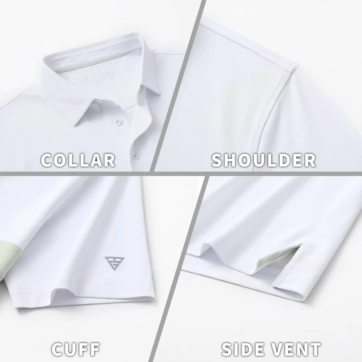 M MAELREG Golf Shirts for Men Short Sleeve Performance Dry Fit Lightweight Moisture Wicking Pique Casual Men's Polo Shirts
