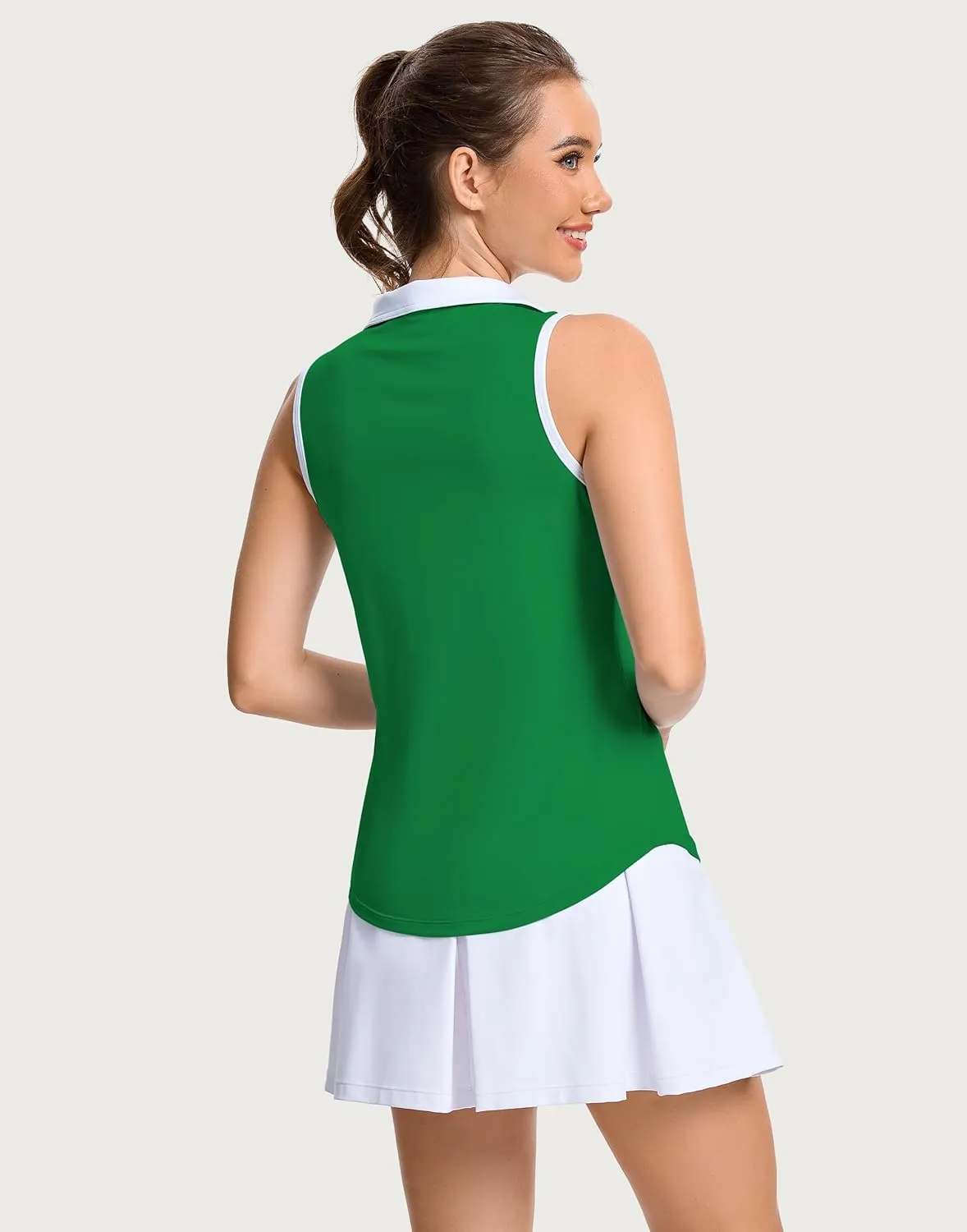 M MOTEEPI Womens Golf Shirts Sleeveless Polo Shirts for Women Quick Dry Ladies Golf Tops Tennis Athletic Polo
