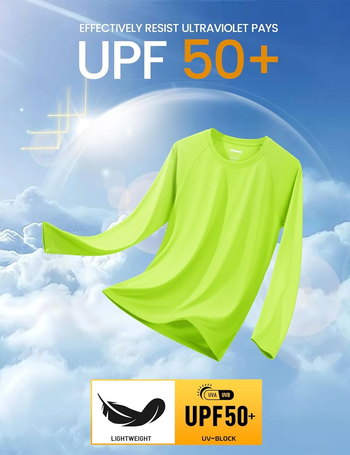 MAGCOMSEN Men's Long Sleeve Shirts UPF 50  UV Sun Protection Athletic Shirts for Hiking Running Workout Rash Guard