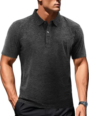 MAGCOMSEN Mens Polo Shirts Dry Fit Golf Shirts Moisture Wicking Athletic Workout Golf Polo Tees Casual Collared Shirt