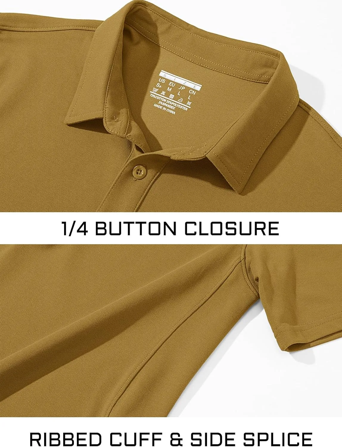 MAGCOMSEN Men's Polo Shirts Short Sleeve Cotton Pique Golf Shirt Casual Collared Shirt Lightweight Work Shirts with 3 Buttons