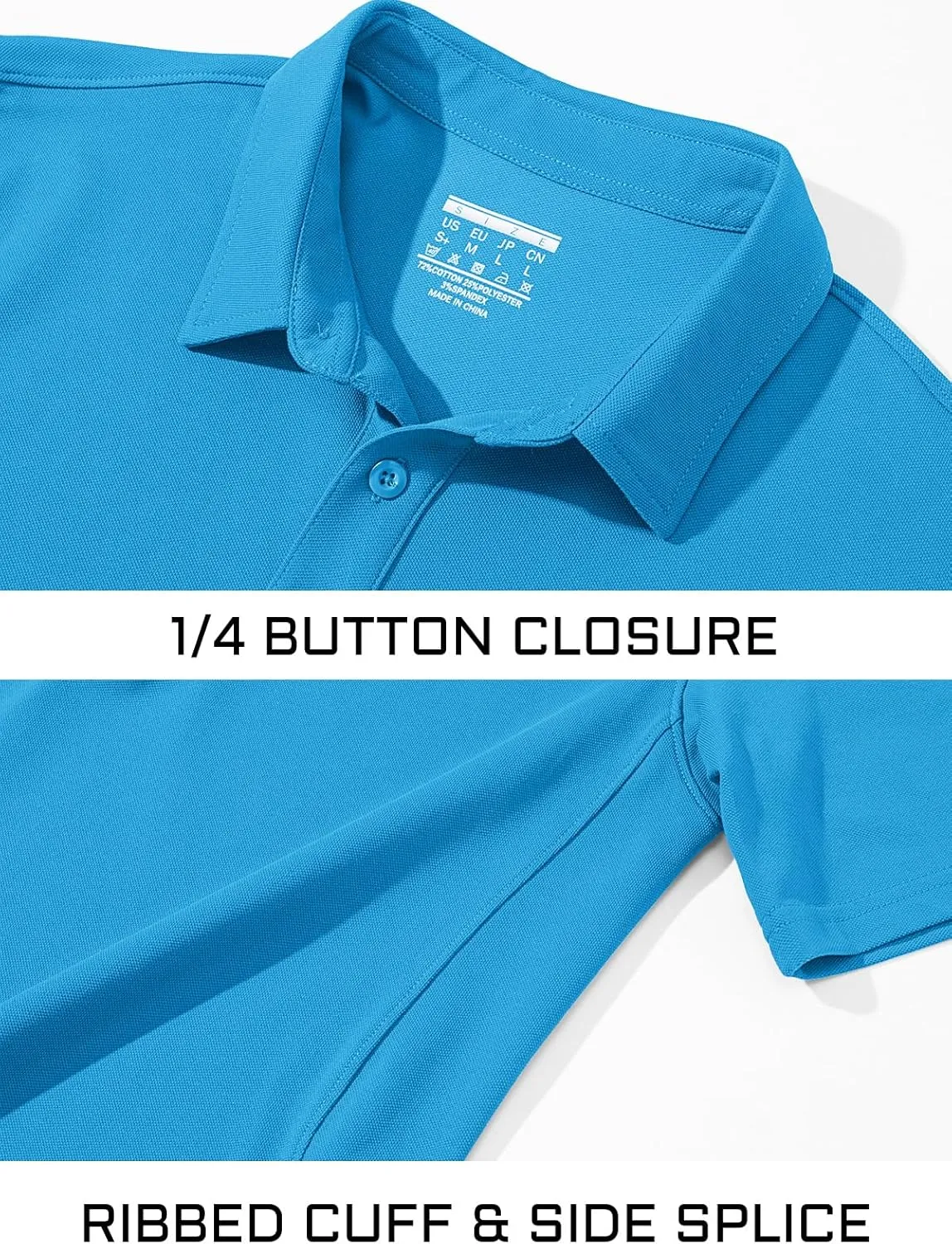 MAGCOMSEN Men's Polo Shirts Short Sleeve Cotton Pique Golf Shirt Casual Collared Shirt Lightweight Work Shirts with 3 Buttons