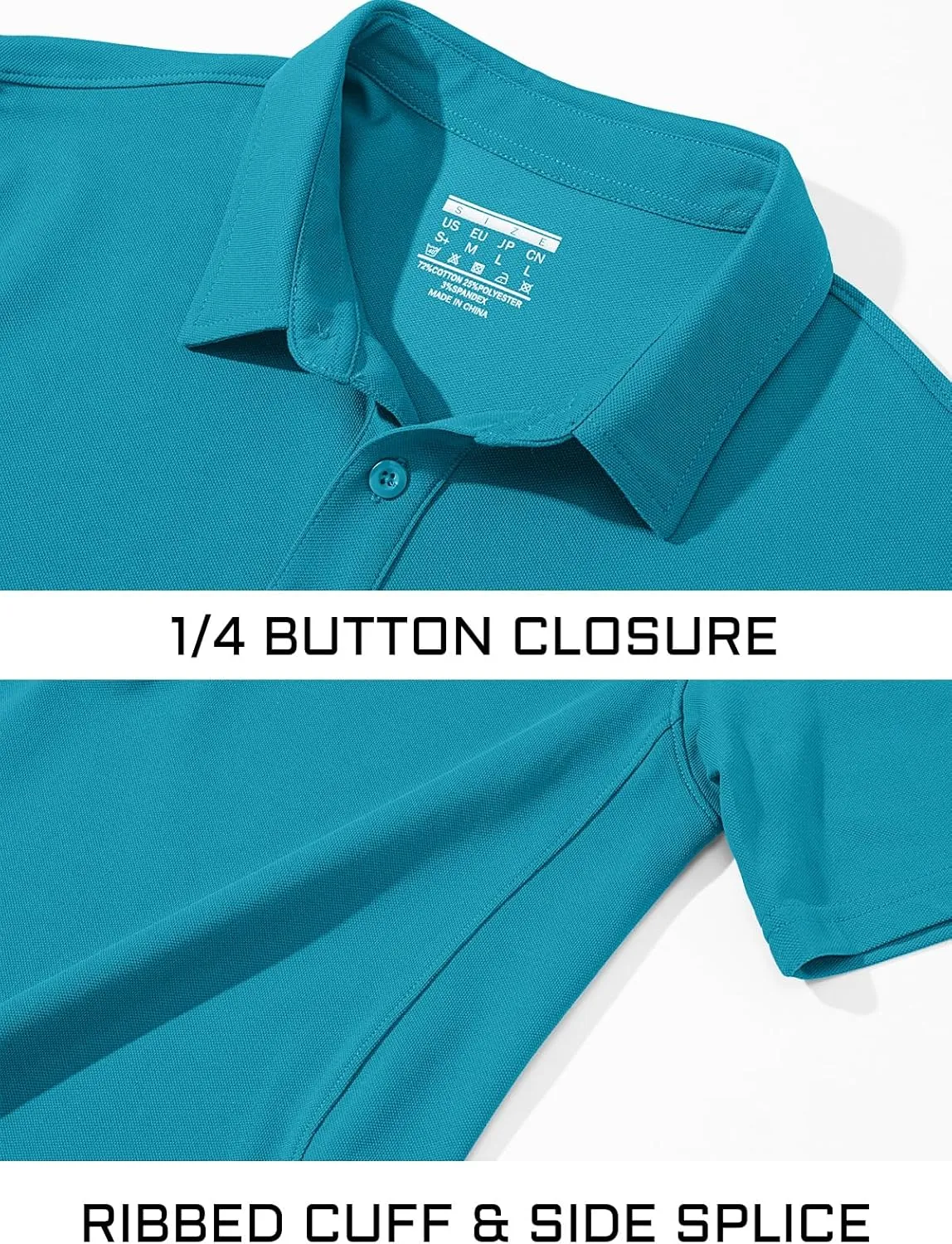 MAGCOMSEN Men's Polo Shirts Short Sleeve Cotton Pique Golf Shirt Casual Collared Shirt Lightweight Work Shirts with 3 Buttons