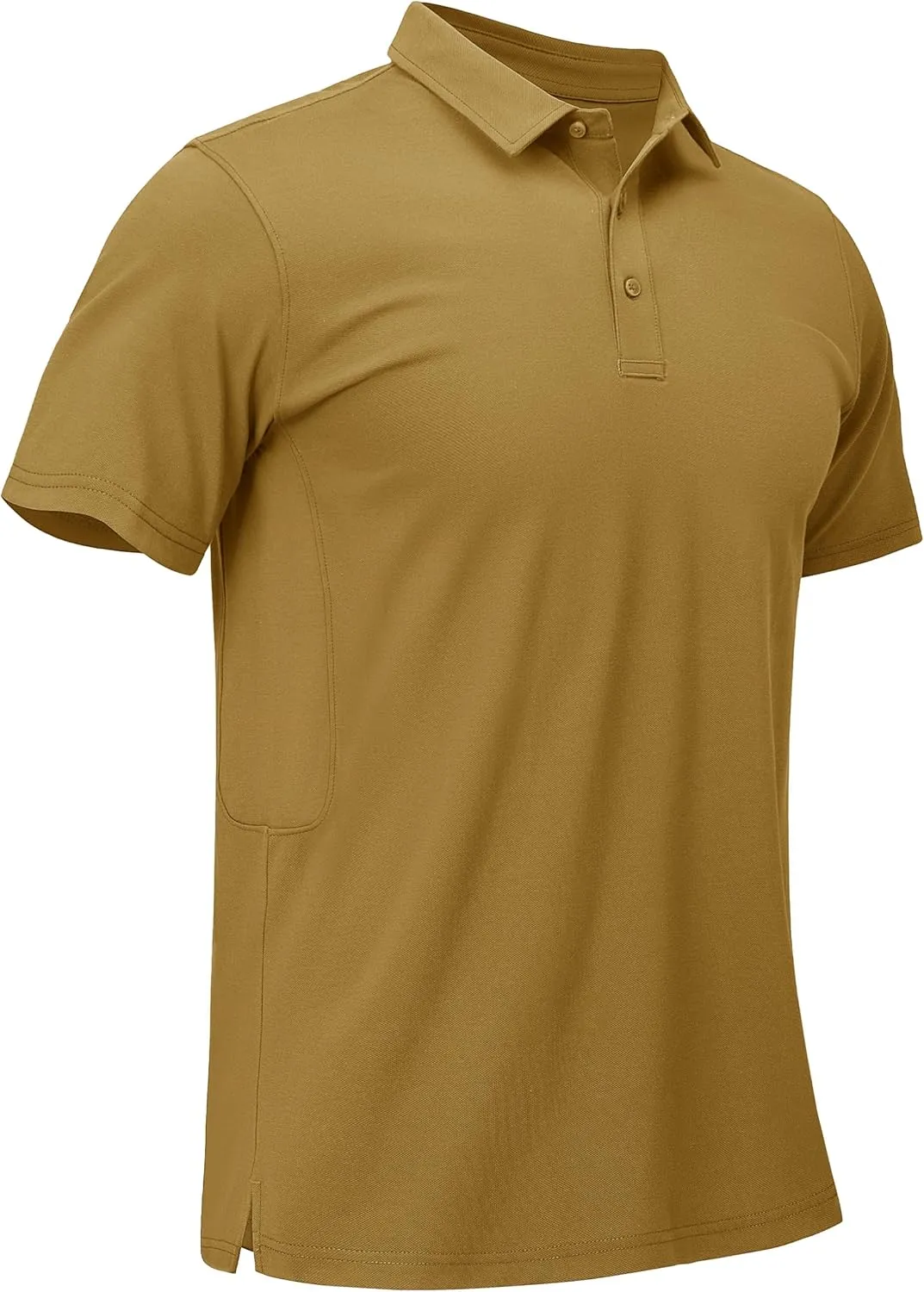 MAGCOMSEN Men's Polo Shirts Short Sleeve Cotton Pique Golf Shirt Casual Collared Shirt Lightweight Work Shirts with 3 Buttons