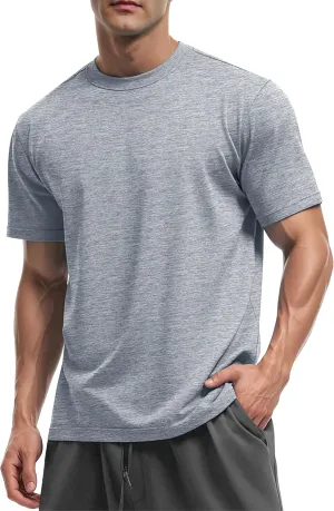 MAGCOMSEN Men's Short Sleeve Sun Protection Shirts Quick Dry Athletic T-Shirts Hiking Running Workout Gym Rash Guard