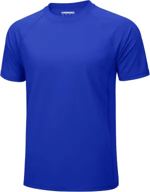 MAGCOMSEN Men's Short Sleeve UPF 50  T-Shirt Swim Quick Dry Rash Guard Athletic Surf Shirts Performance Water Shirts