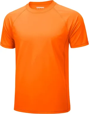 MAGCOMSEN Men's Short Sleeve UPF 50  T-Shirt Swim Quick Dry Rash Guard Athletic Surf Shirts Performance Water Shirts