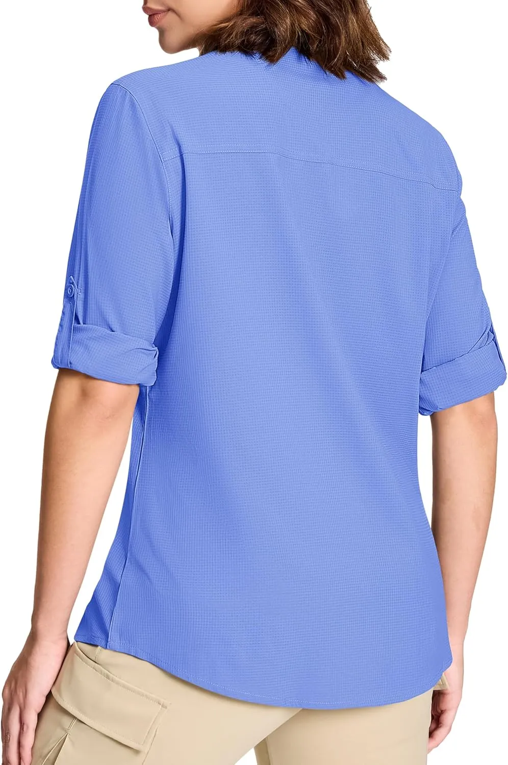 MAGCOMSEN Women's UPF 50  Long Sleeve Fishing Shirts UV Sun Protection Quick Dry Button Down Safari Hiking Travel Shirts