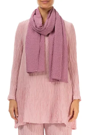 Mauve Taupe Textured Silk Scarf