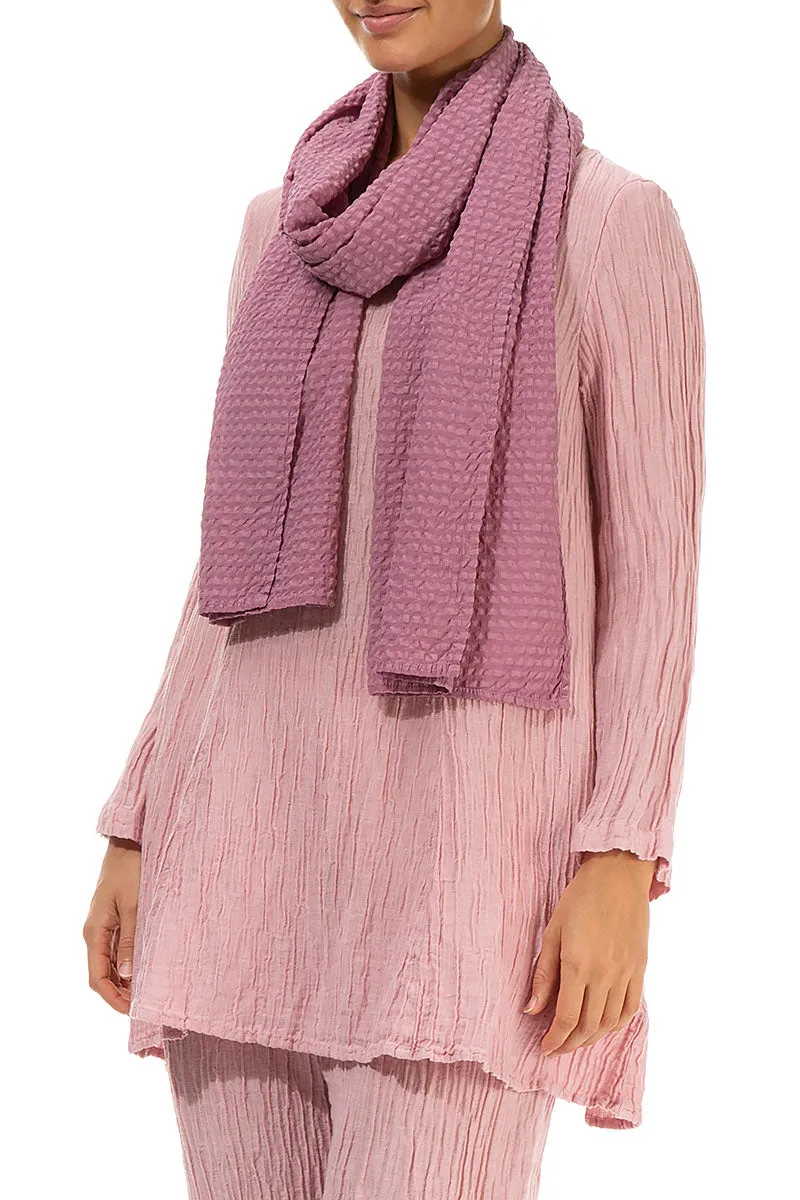 Mauve Taupe Textured Silk Scarf