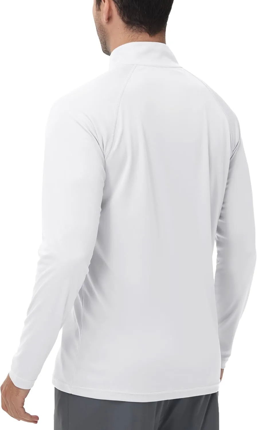 Men's 1/4 Zip Long Sleeve Sun Shirts UPF 50  Rash Guard Shirt Quick Dry Fishing Running Outdoor Shirts