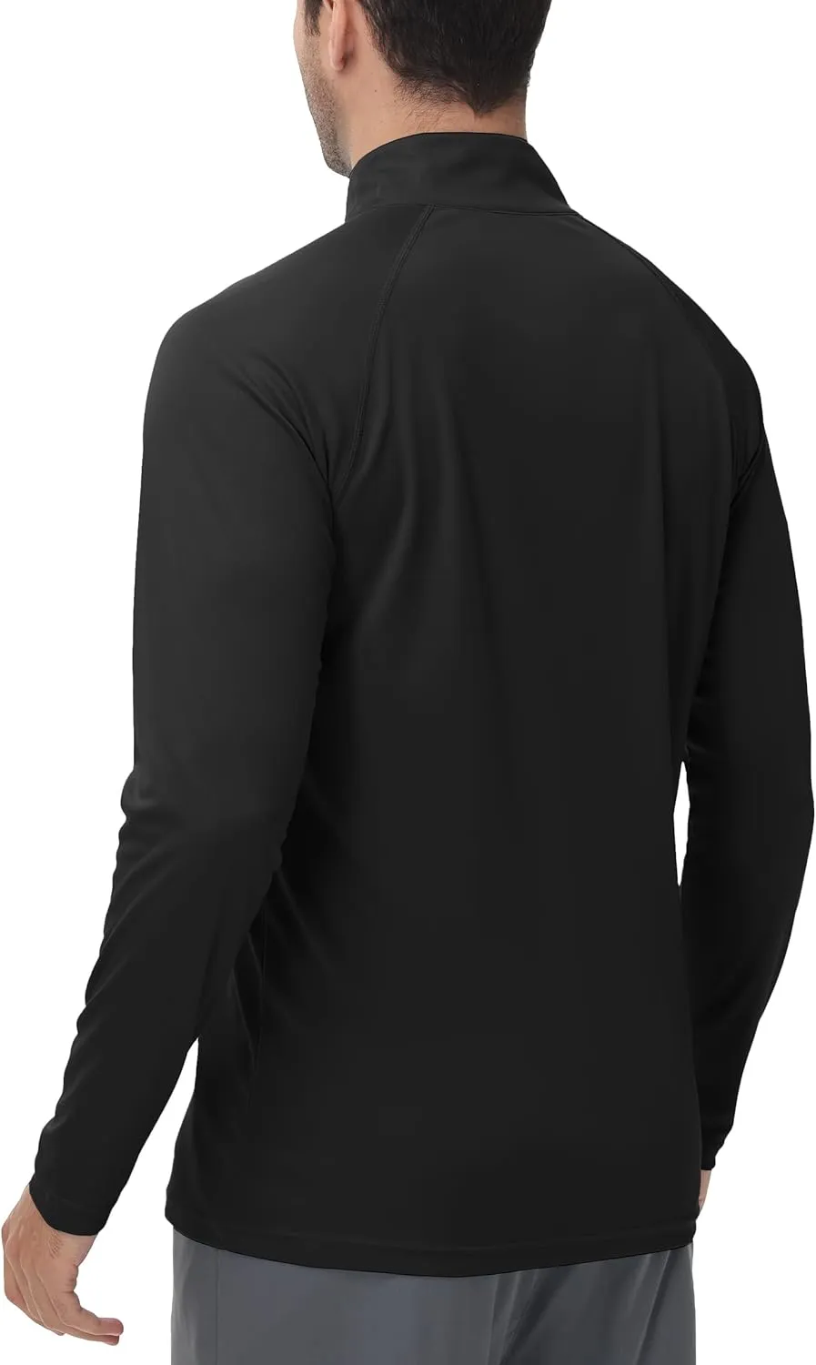 Men's 1/4 Zip Long Sleeve Sun Shirts UPF 50  Rash Guard Shirt Quick Dry Fishing Running Outdoor Shirts